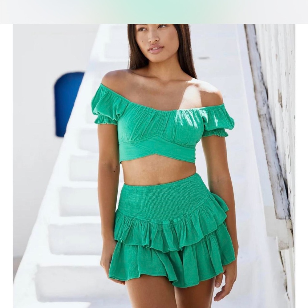 Blanco by nature green crop top